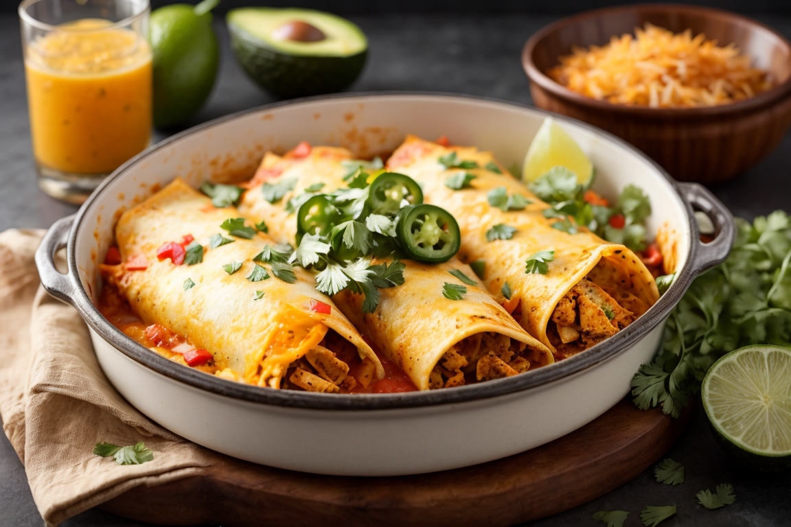 Keto chicken enchiladas