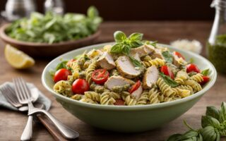 Chicken pesto pasta salad