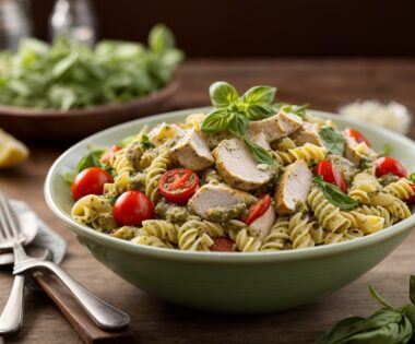 Chicken pesto pasta salad