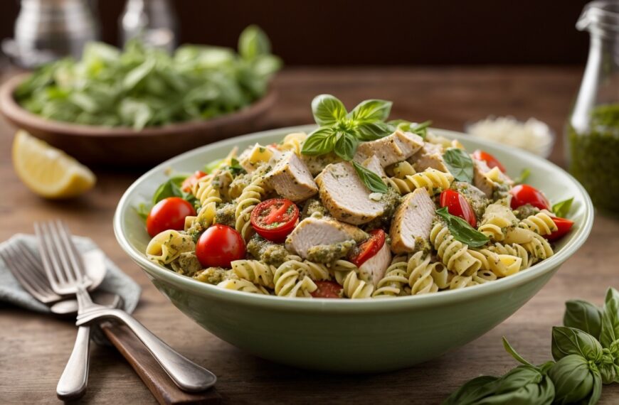 Chicken pesto pasta salad