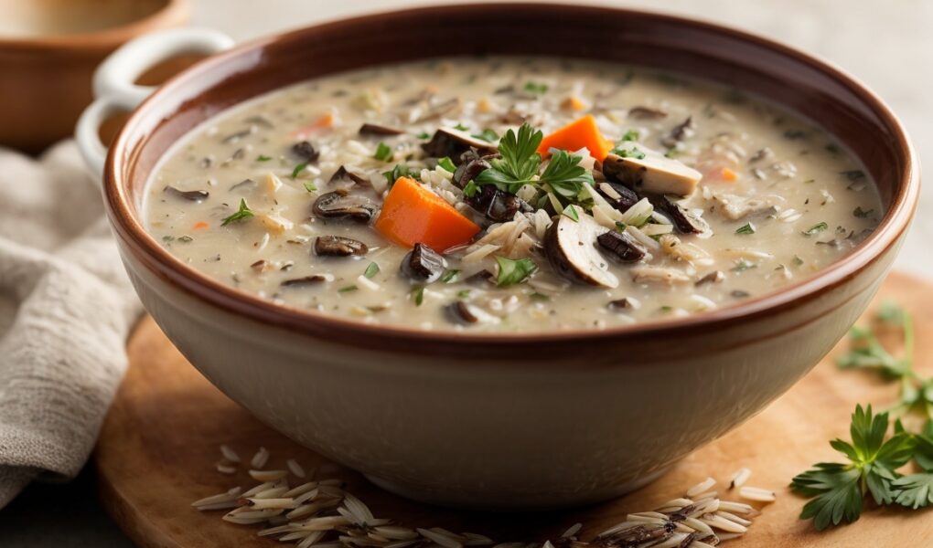 Chicken wild rice mushroom soup