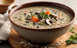 Chicken wild rice mushroom soup