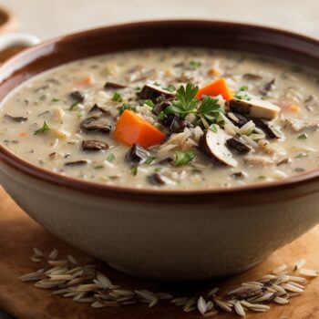 Chicken wild rice mushroom soup