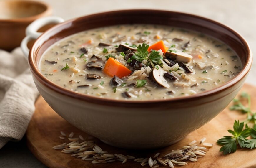 Chicken wild rice mushroom soup