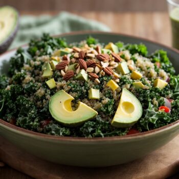 Kale quinoa avocado salad