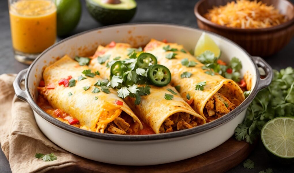 Keto chicken enchiladas