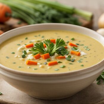 Potato carrot leek soup