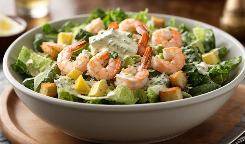 Shrimp caesar salad