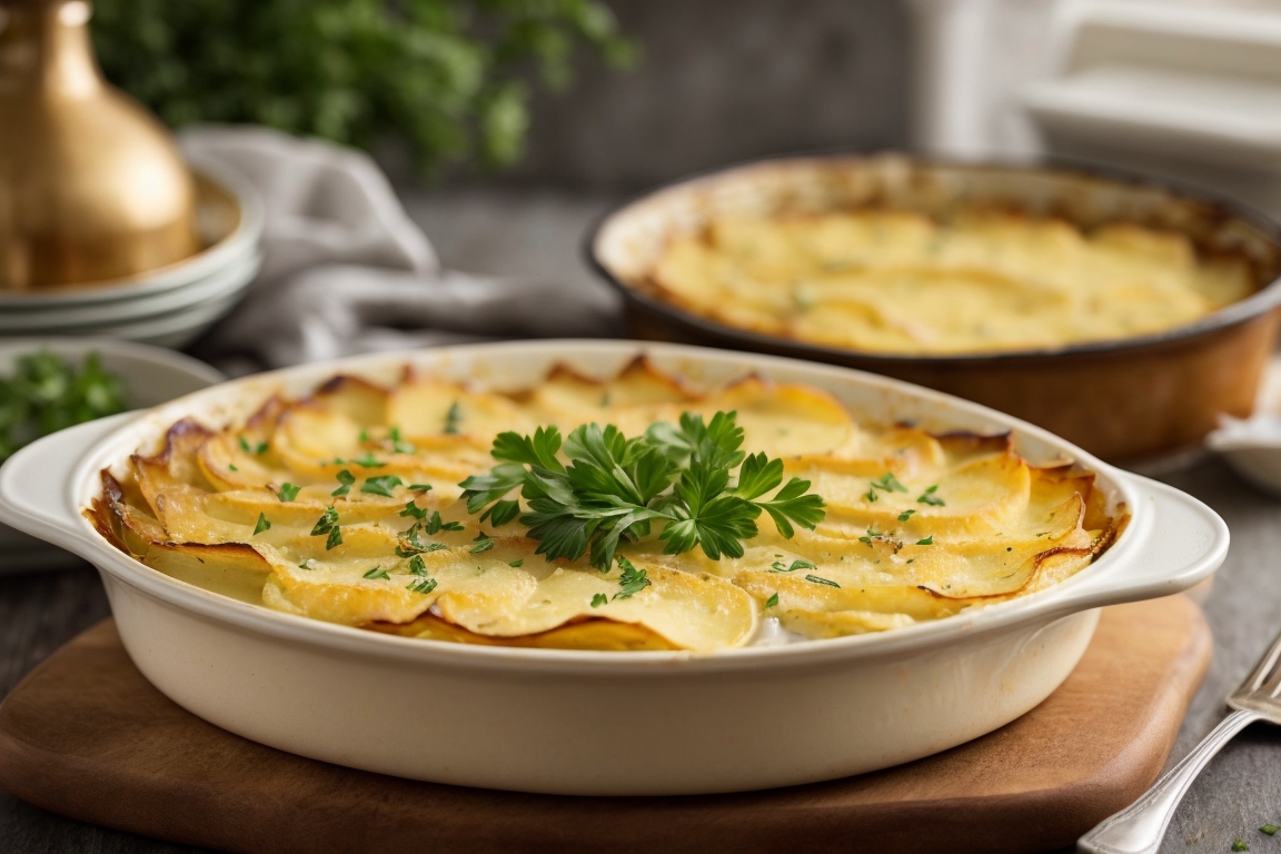 Vegan scalloped potatoes