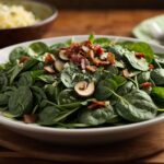 Warm spinach salad