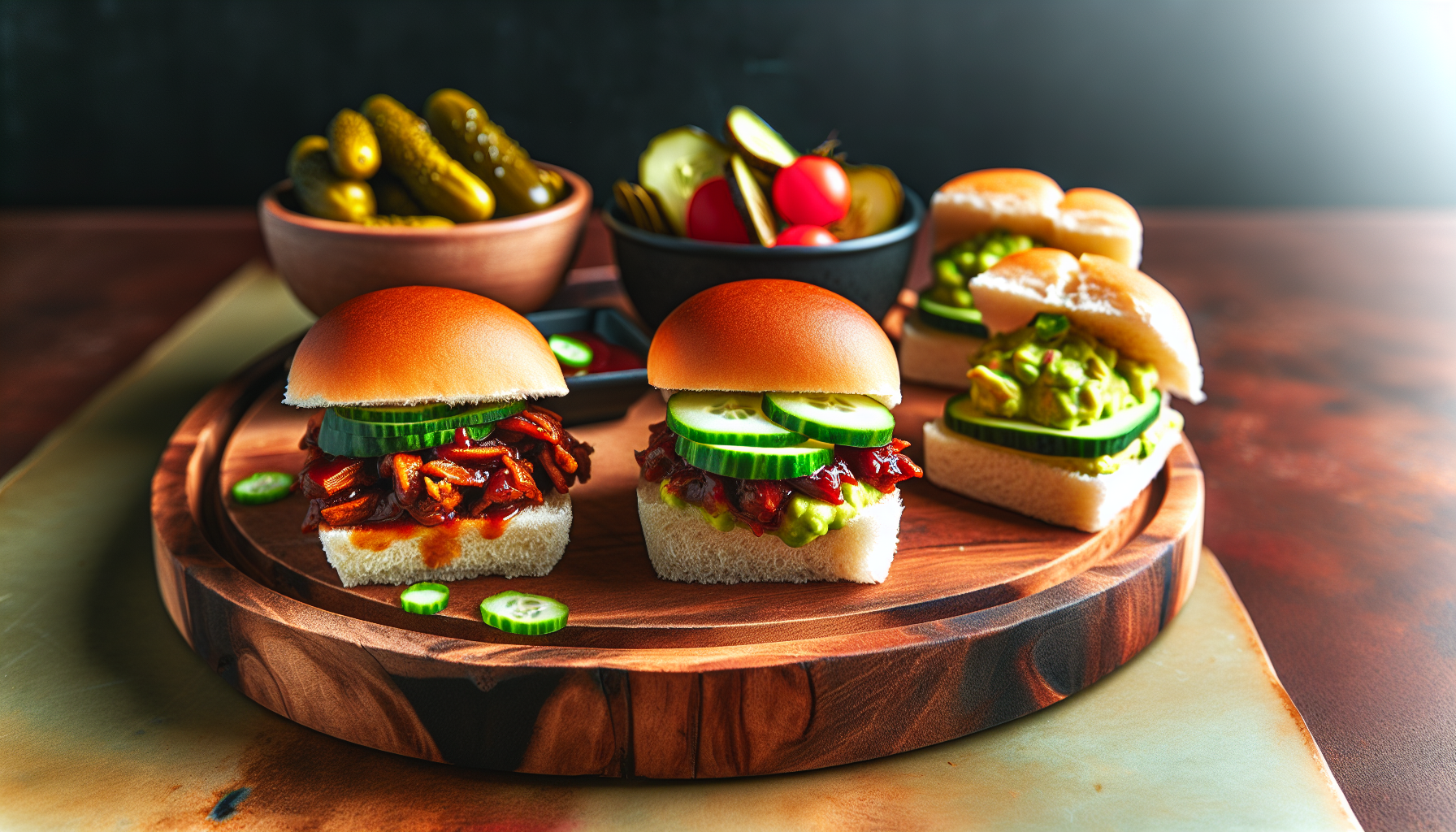 Hearty vegan sliders and mini sandwiches