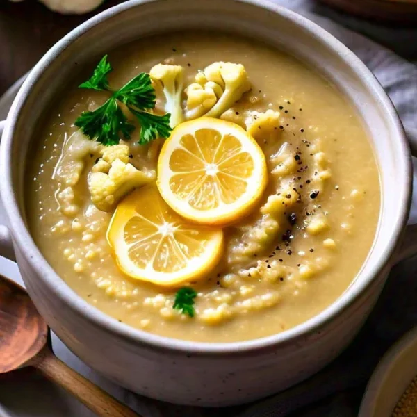 Cauliflower Millet Soup With Lemon Recipe