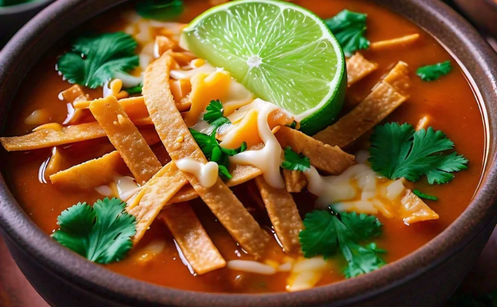 Creamy Vegetarian Tortilla Soup